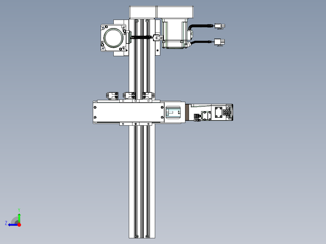 三坐标模组设计右视图