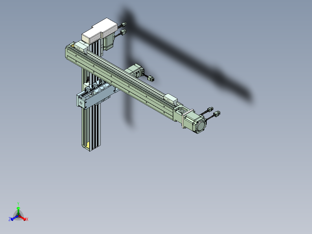 三坐标模组设计正等轴测图
