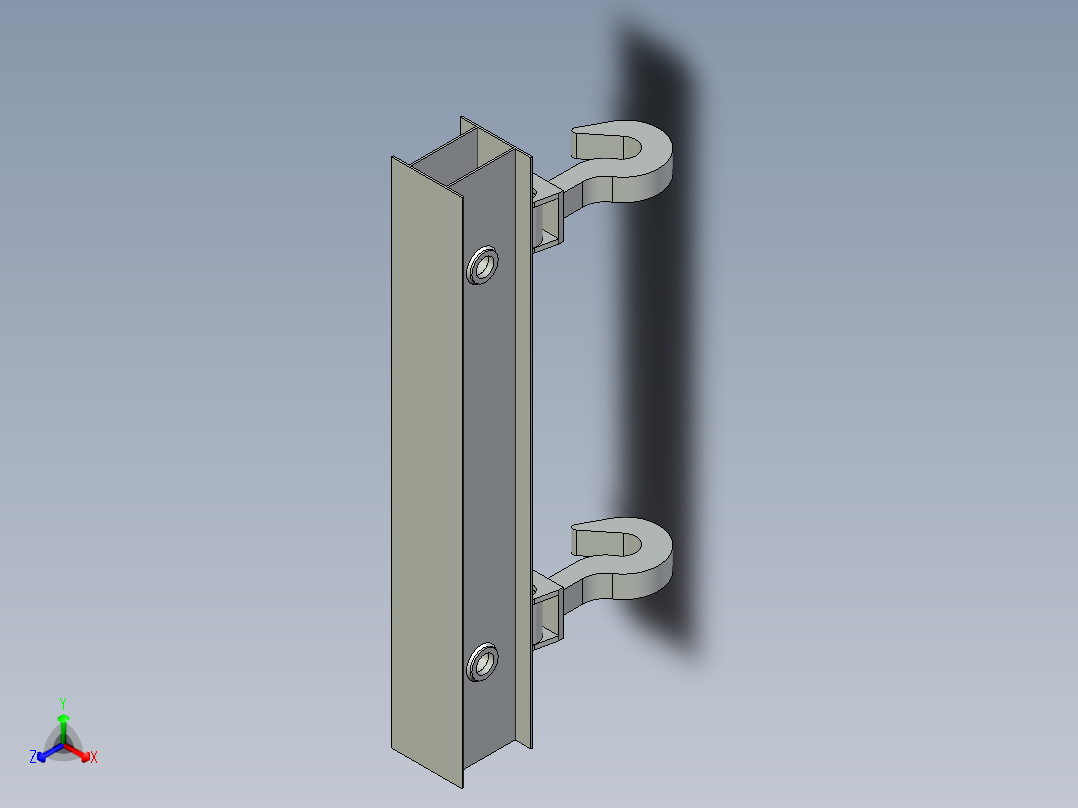 衣架正等轴测图