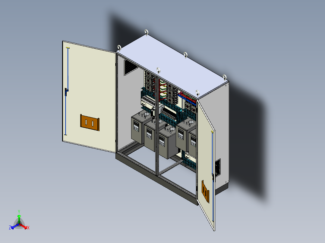 双柜组装630A竖装plc双电源CDQ1S控制柜