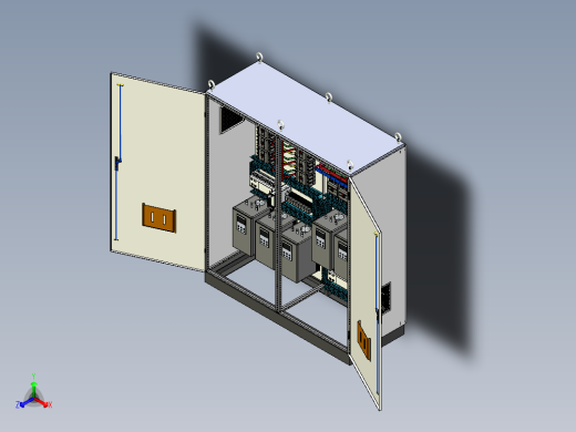 双柜组装630A竖装plc双电源CDQ1S控制柜