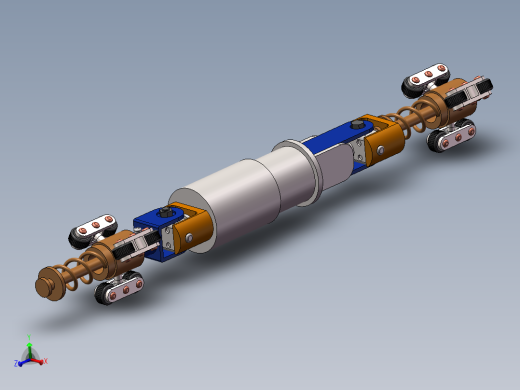 蠕动式管道检测机器人三维SW建模3D模型solidworks图纸素材