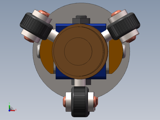 蠕动式管道检测机器人三维SW建模3D模型solidworks图纸素材前视缩略图