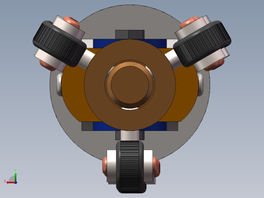 蠕动式管道检测机器人三维SW建模3D模型solidworks图纸素材后视缩略图