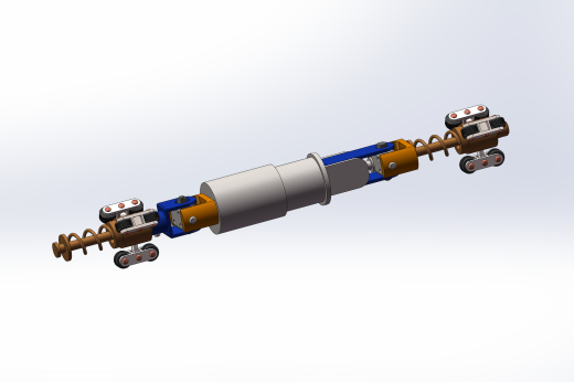 蠕动式管道检测机器人三维SW建模3D模型solidworks图纸素材缩略图