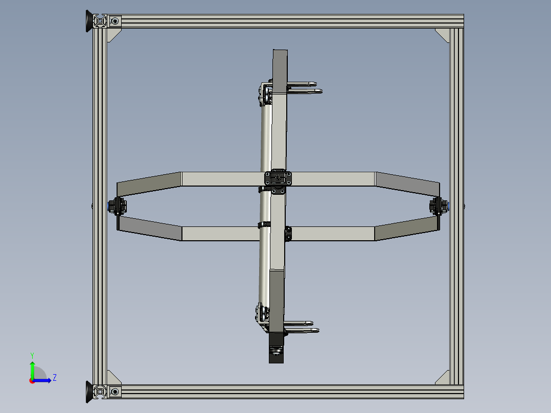 四轴飞行器3+2自由度测试台左视图