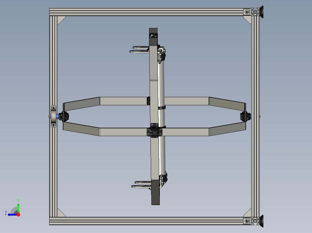 四轴飞行器3+2自由度测试台右视图