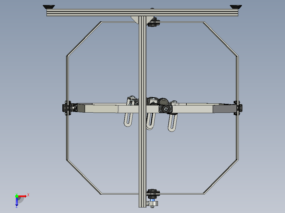 四轴飞行器3+2自由度测试台俯视图