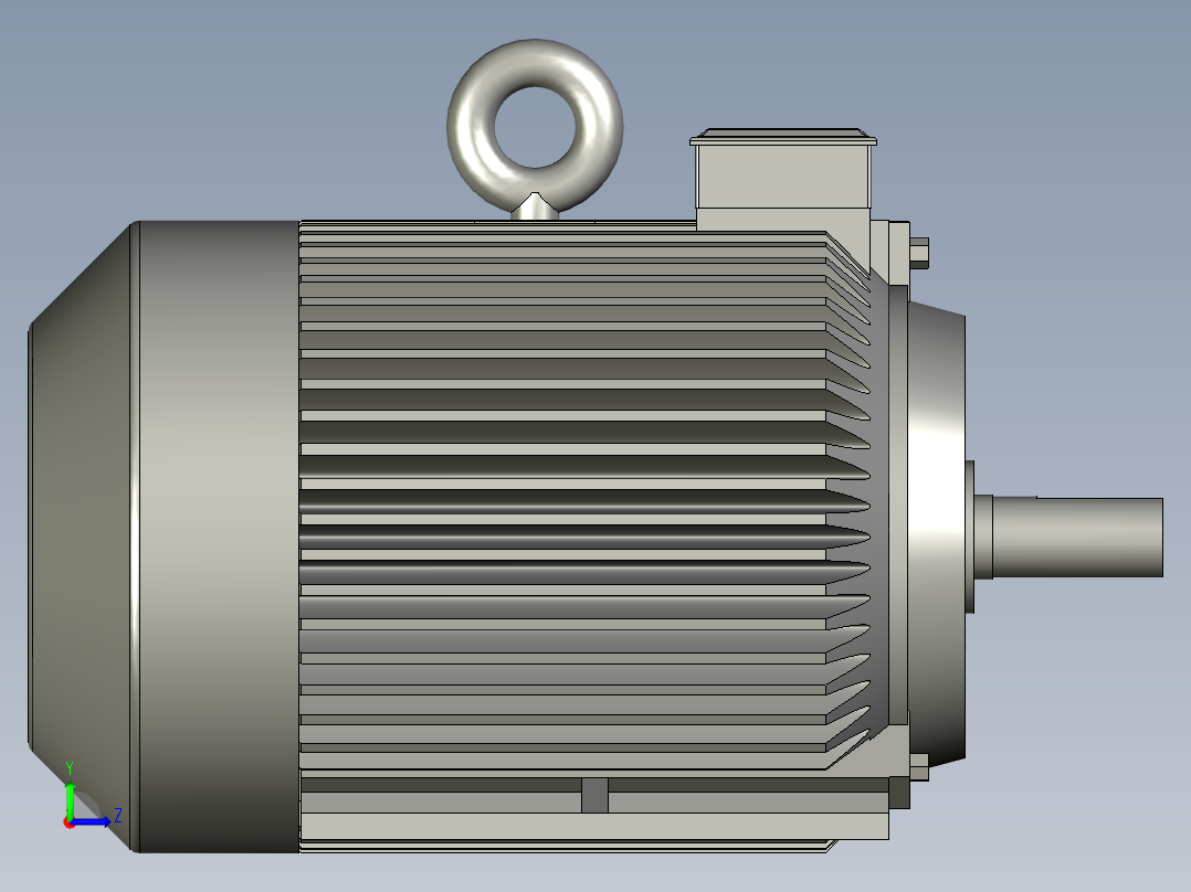 YE3系列三相异步电动机YE3-250M-6左视图