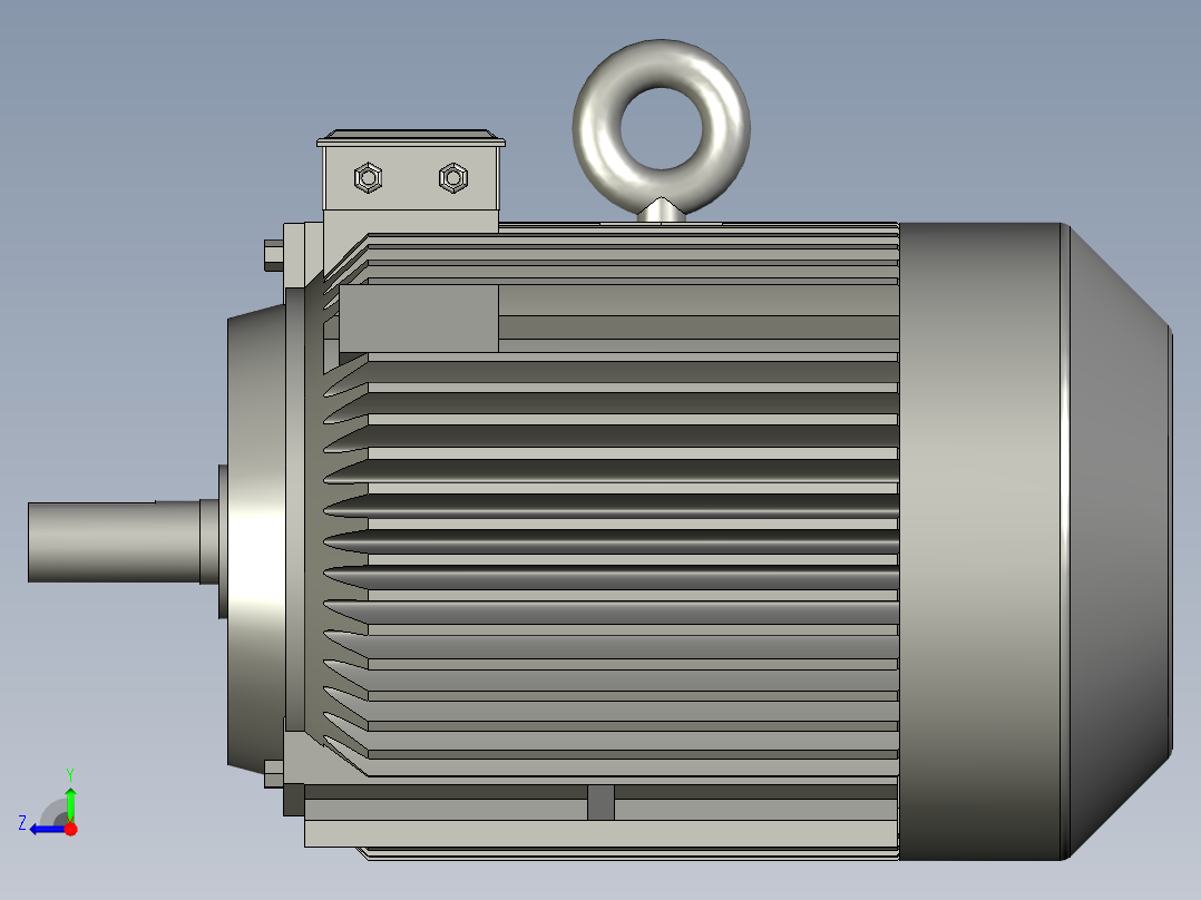 YE3系列三相异步电动机YE3-250M-6右视图