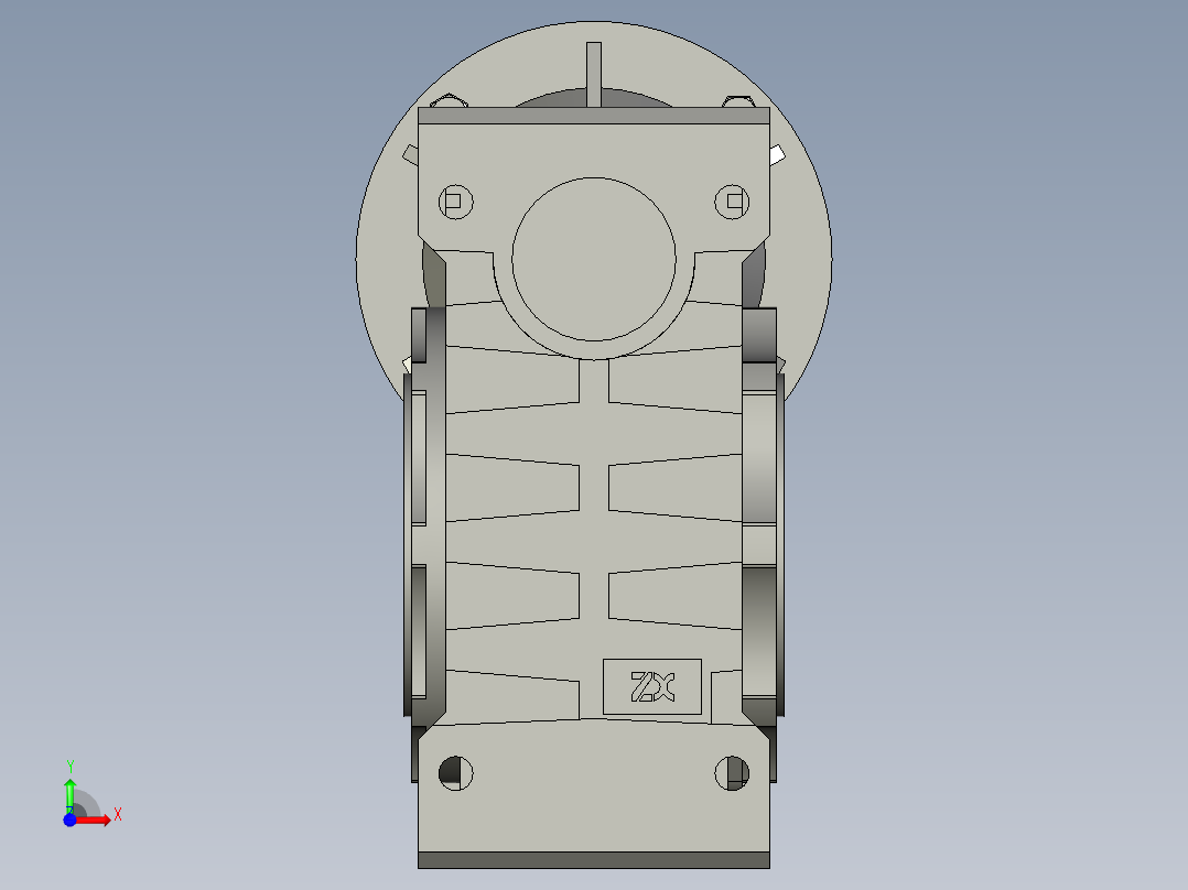 3NMRV110-150型蜗轮蜗杆减速机NMRV15080112B5B3YE2-4-4P_NMRV110-150型蜗轮蜗杆减速机NMRV15080112B5B3YE2-22-4P_NMRV-A前视图