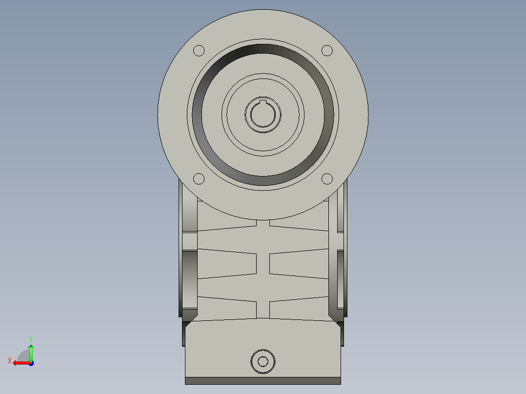 3NMRV110-150型蜗轮蜗杆减速机NMRV15080112B5B3YE2-4-4P_NMRV110-150型蜗轮蜗杆减速机NMRV15080112B5B3YE2-22-4P_NMRV-A后视图