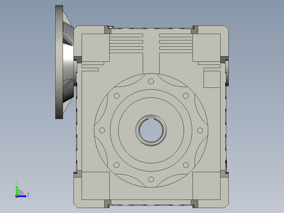 3NMRV110-150型蜗轮蜗杆减速机NMRV15080112B5B3YE2-4-4P_NMRV110-150型蜗轮蜗杆减速机NMRV15080112B5B3YE2-22-4P_NMRV-A左视图