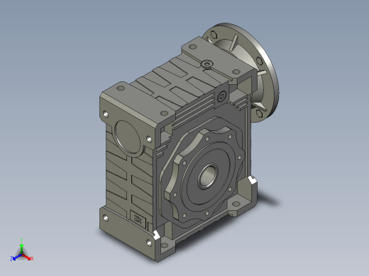 3NMRV110-150型蜗轮蜗杆减速机NMRV15080112B5B3YE2-4-4P_NMRV110-150型蜗轮蜗杆减速机NMRV15080112B5B3YE2-22-4P_NMRV-A正等轴测缩略图