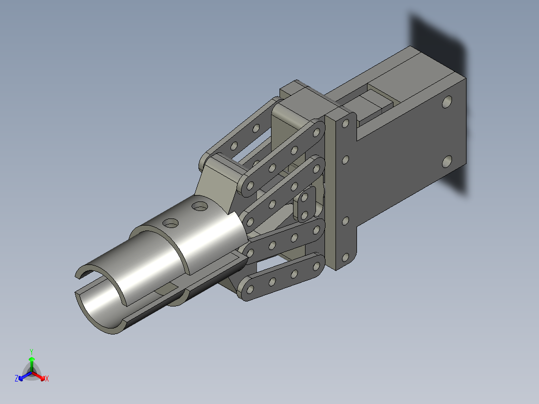 FS-MGJ系列气缸FS-MGJ10-5正等轴测图