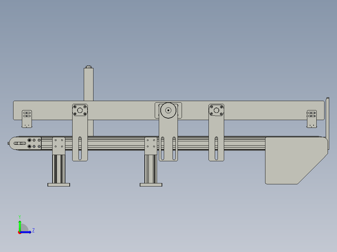 0-04-00NG输送带(解散装配体)左视图