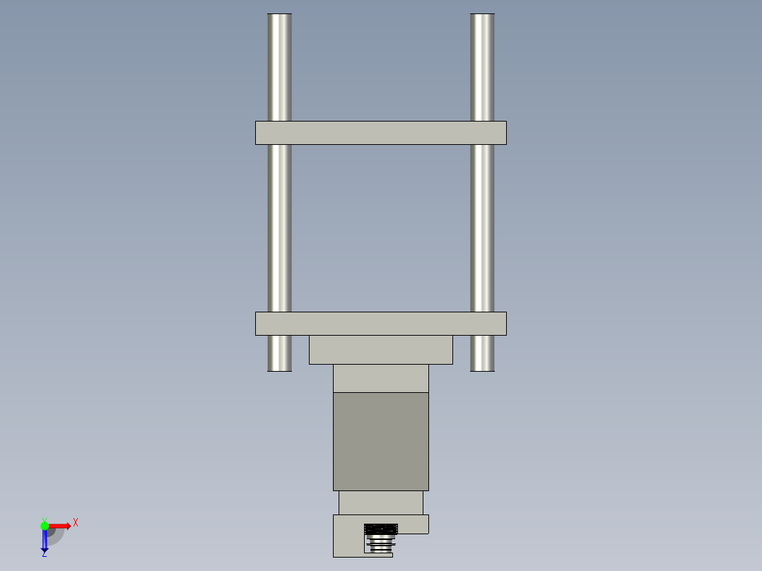 螺母O圈中间过渡组件俯视图