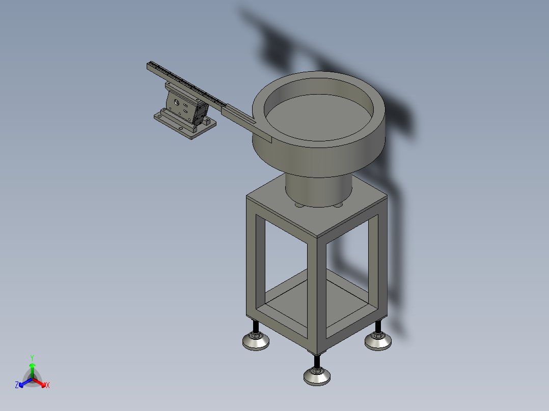密封圈料斗振动桶机构210128正等轴测图