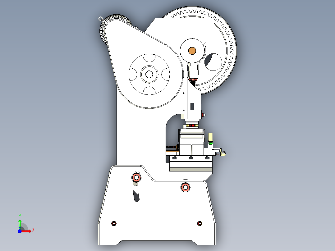 冲床改自动化连续冲切设计前视图