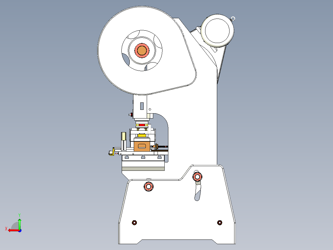 冲床改自动化连续冲切设计后视图