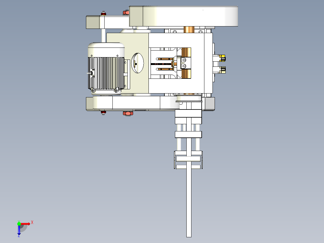 冲床改自动化连续冲切设计俯视图