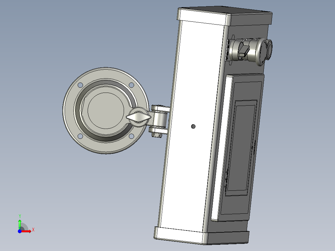 PLC触摸屏支架箱1前视图