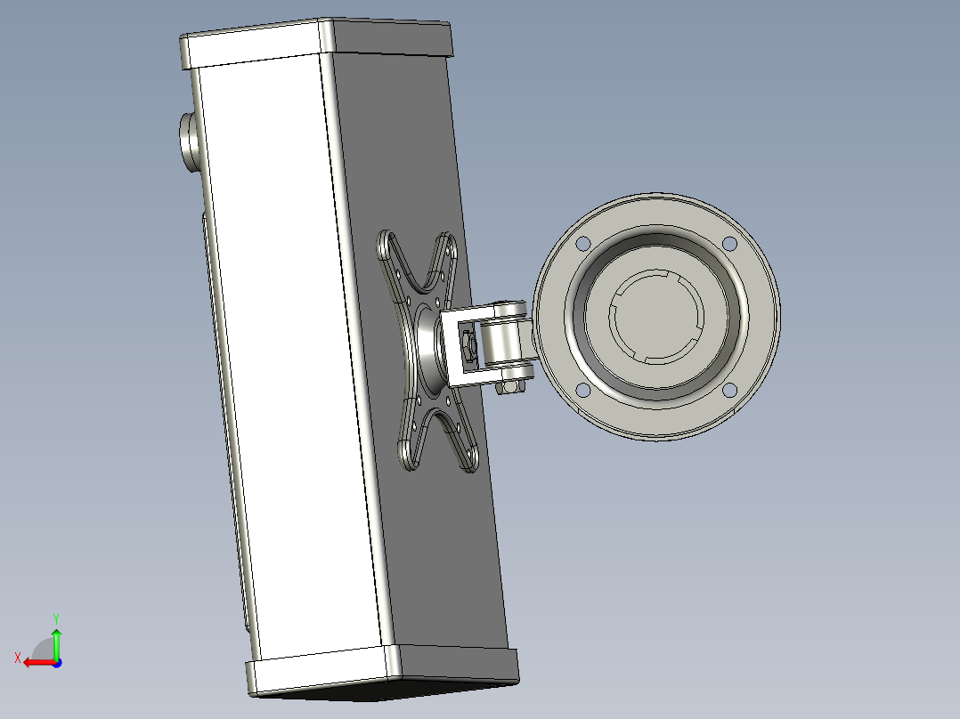 PLC触摸屏支架箱1后视图