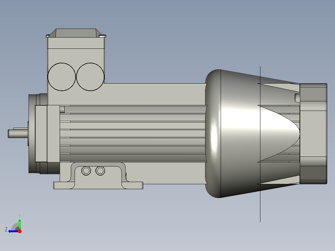 IMB3H56-90通用电机三相异步电动机SEW电机厂家YS-561-4-B3右视图