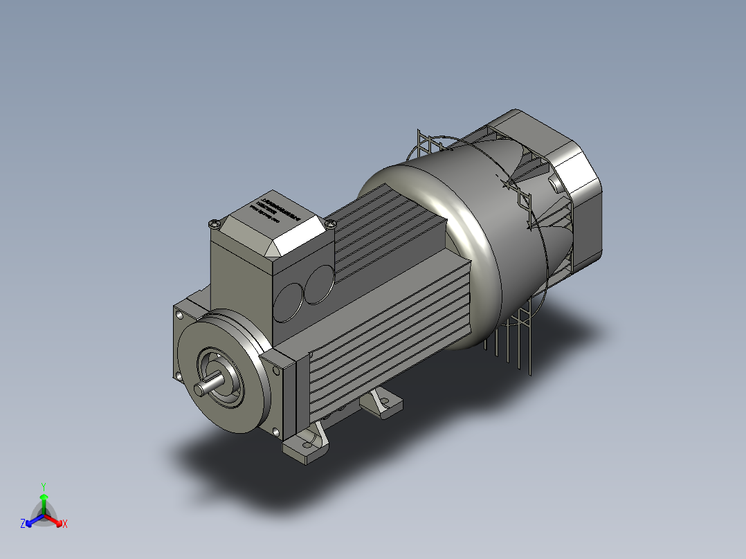 IMB3H56-90通用电机三相异步电动机SEW电机厂家YS-561-4-B3正等轴测图