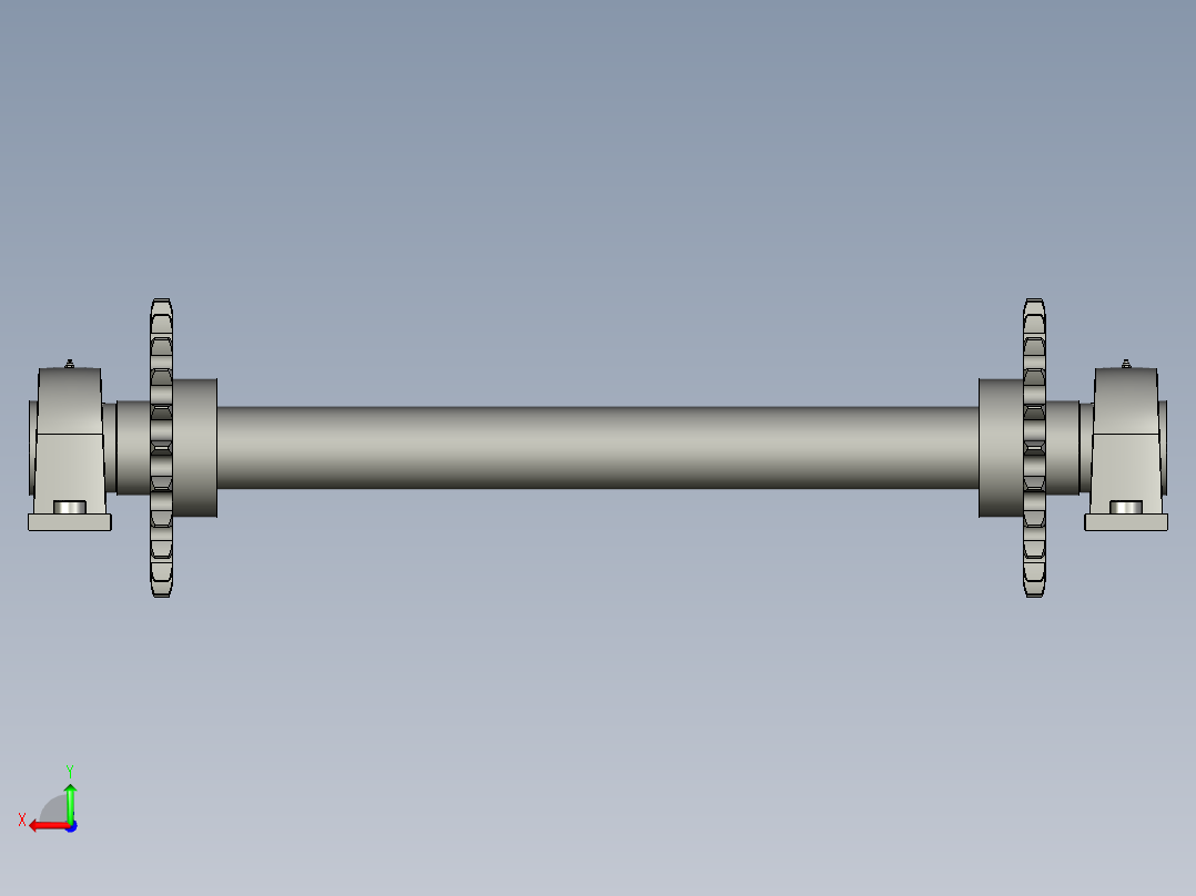 从动轴组件后视图