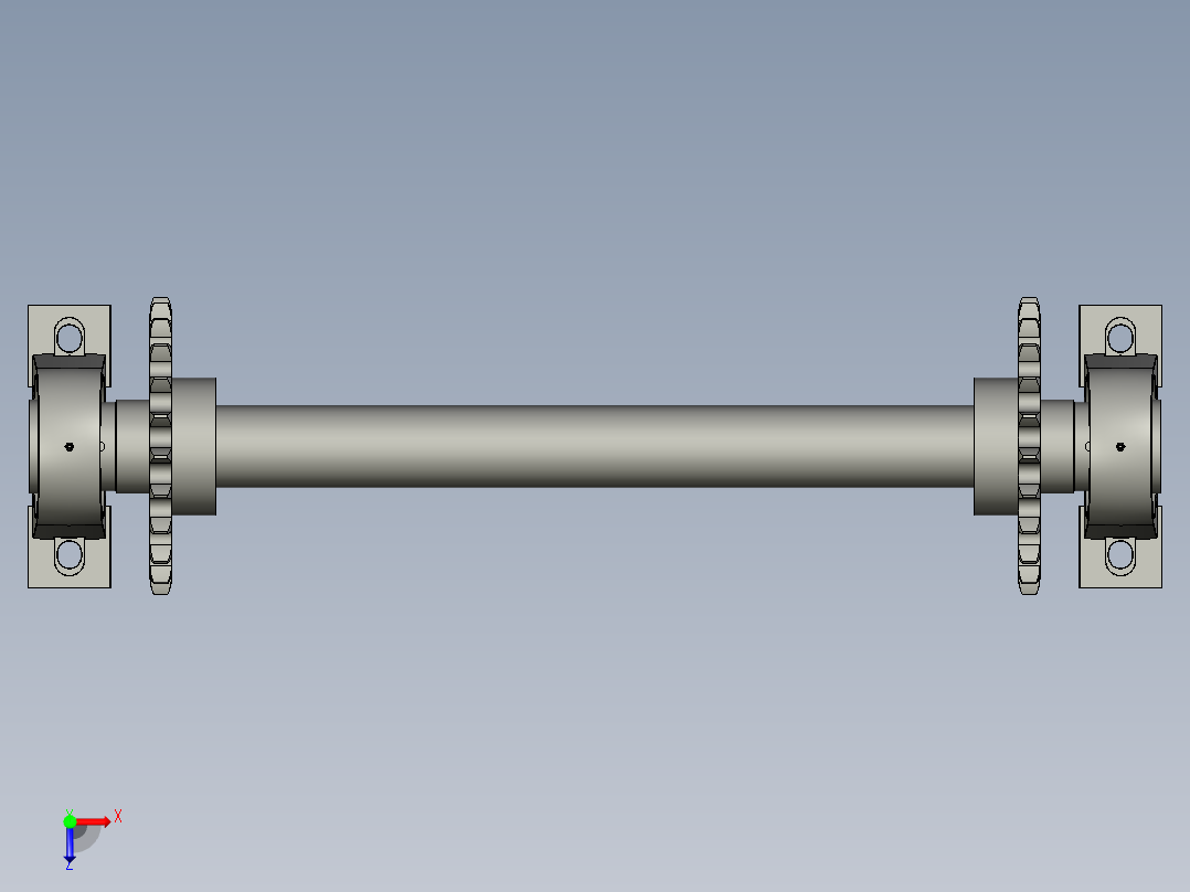 从动轴组件俯视图