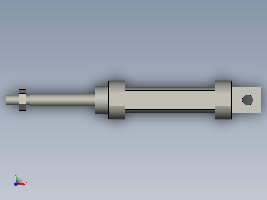 PK-KX气缸CM2E32-50-AT前视图