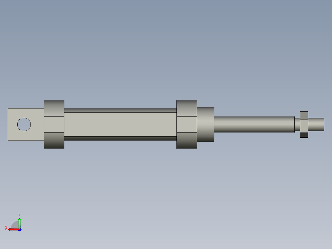 PK-KX气缸CM2E32-50-AT后视图