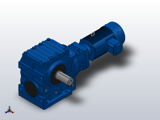 S97R57组合式斜齿-蜗轮蜗杆减速机S97R57-YV2.2-4P-327-M1-0°-A