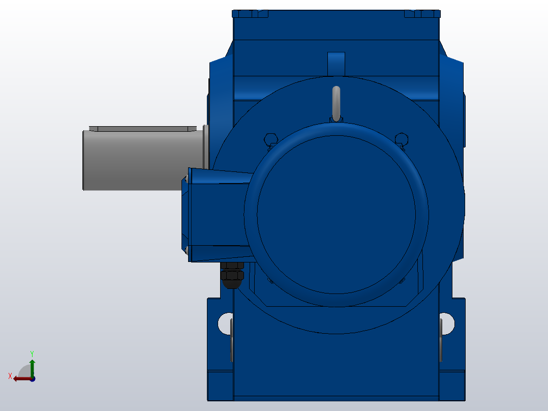 S97R57组合式斜齿-蜗轮蜗杆减速机S97R57-YV2.2-4P-327-M1-0°-A后视图