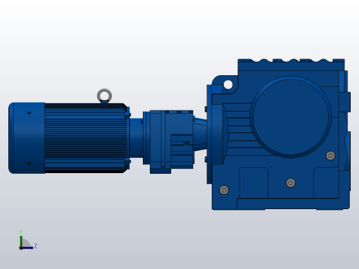 S97R57组合式斜齿-蜗轮蜗杆减速机S97R57-YV2.2-4P-327-M1-0°-A左视缩略图