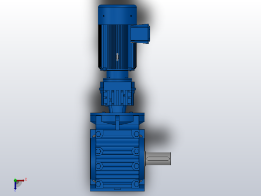 S97R57组合式斜齿-蜗轮蜗杆减速机S97R57-YV2.2-4P-327-M1-0°-A俯视缩略图