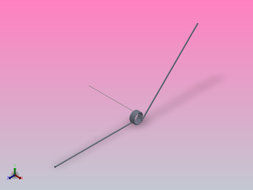 135度圆柱形扭转弹簧SCT135L-3-3-0.4主视图