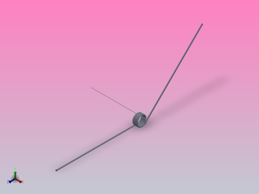 135度圆柱形扭转弹簧SCT135L-3-3-0.4