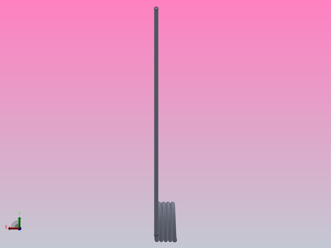 135度圆柱形扭转弹簧SCT135L-3-3-0.4后视图