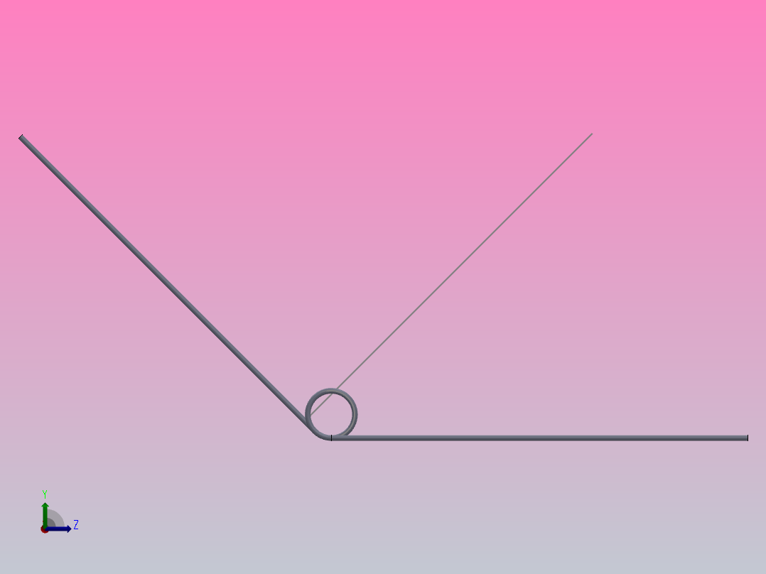 135度圆柱形扭转弹簧SCT135L-3-3-0.4左视图