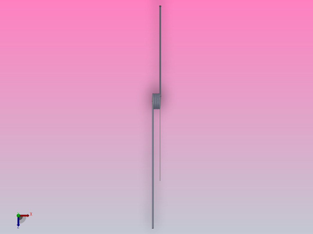 135度圆柱形扭转弹簧SCT135L-3-3-0.4俯视图