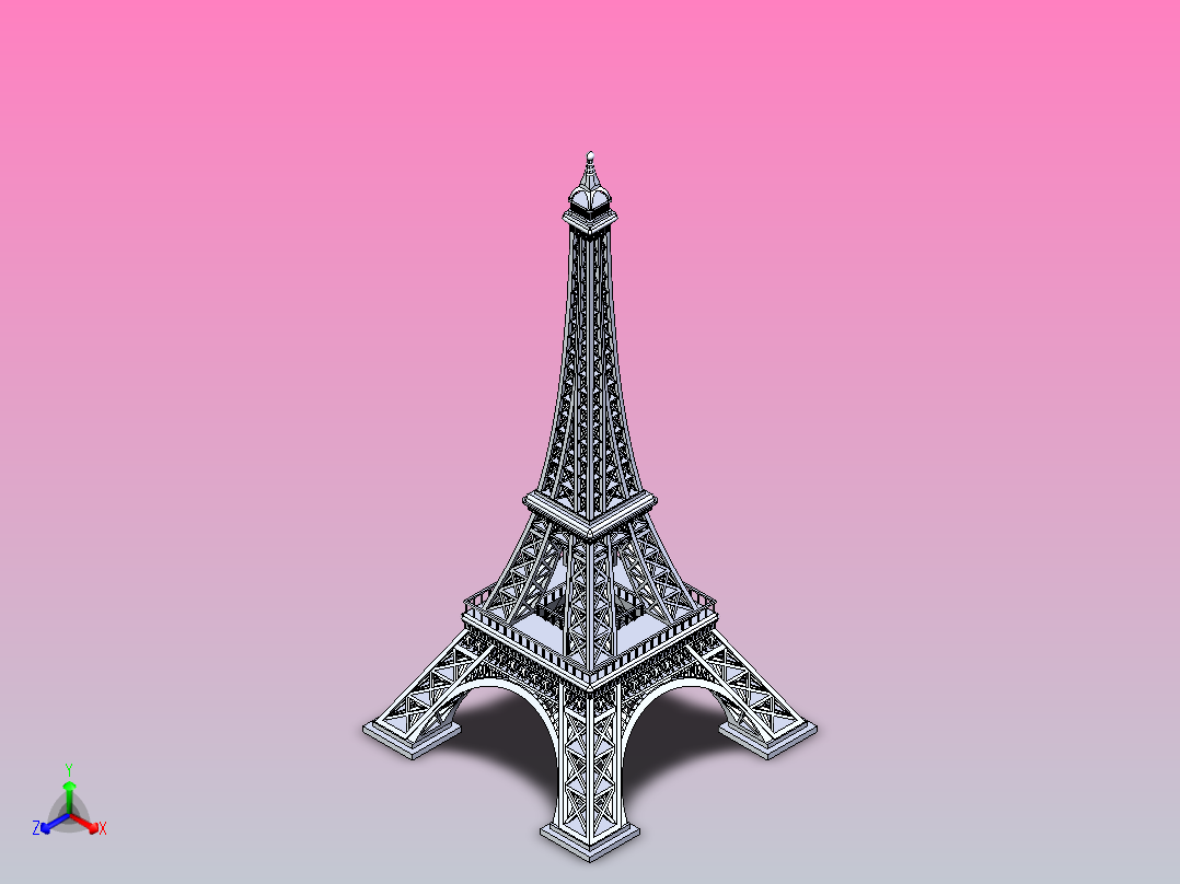 埃菲尔铁塔主视图