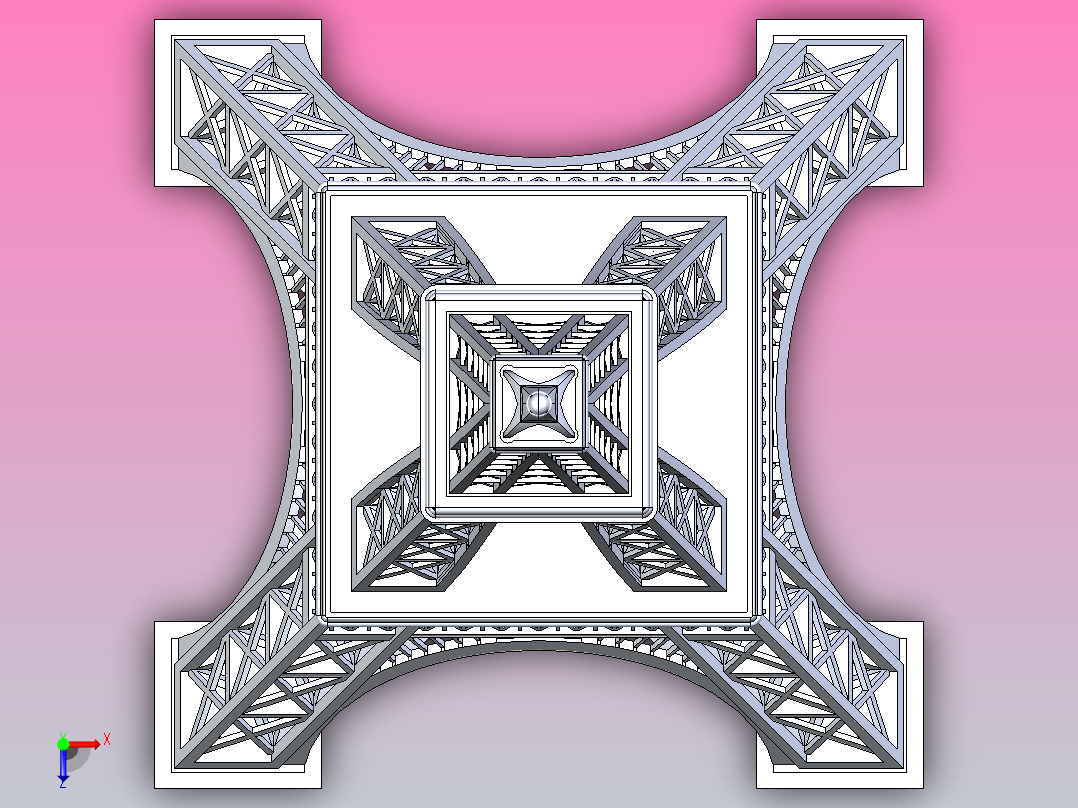 埃菲尔铁塔俯视图