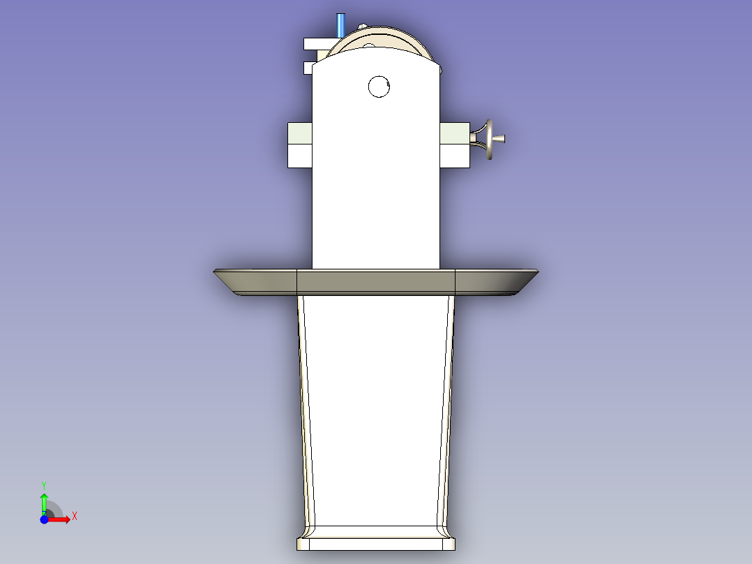 车床Lianxi模型3D图纸前视图