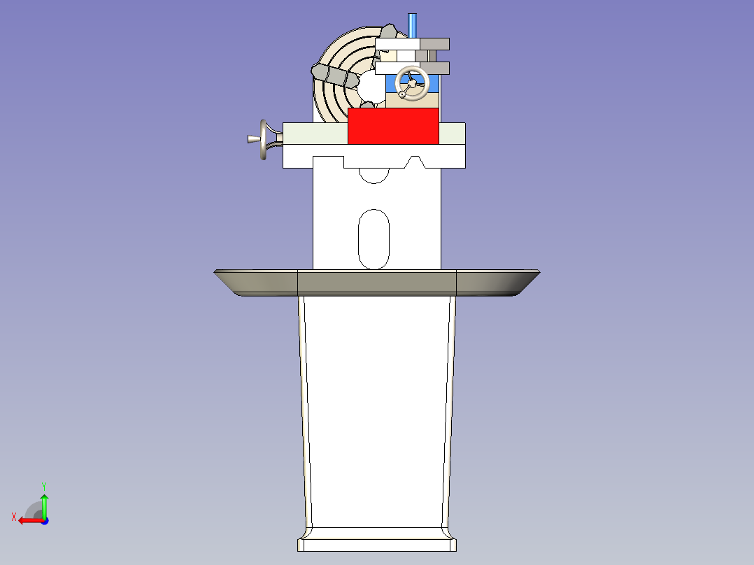 车床Lianxi模型3D图纸后视图