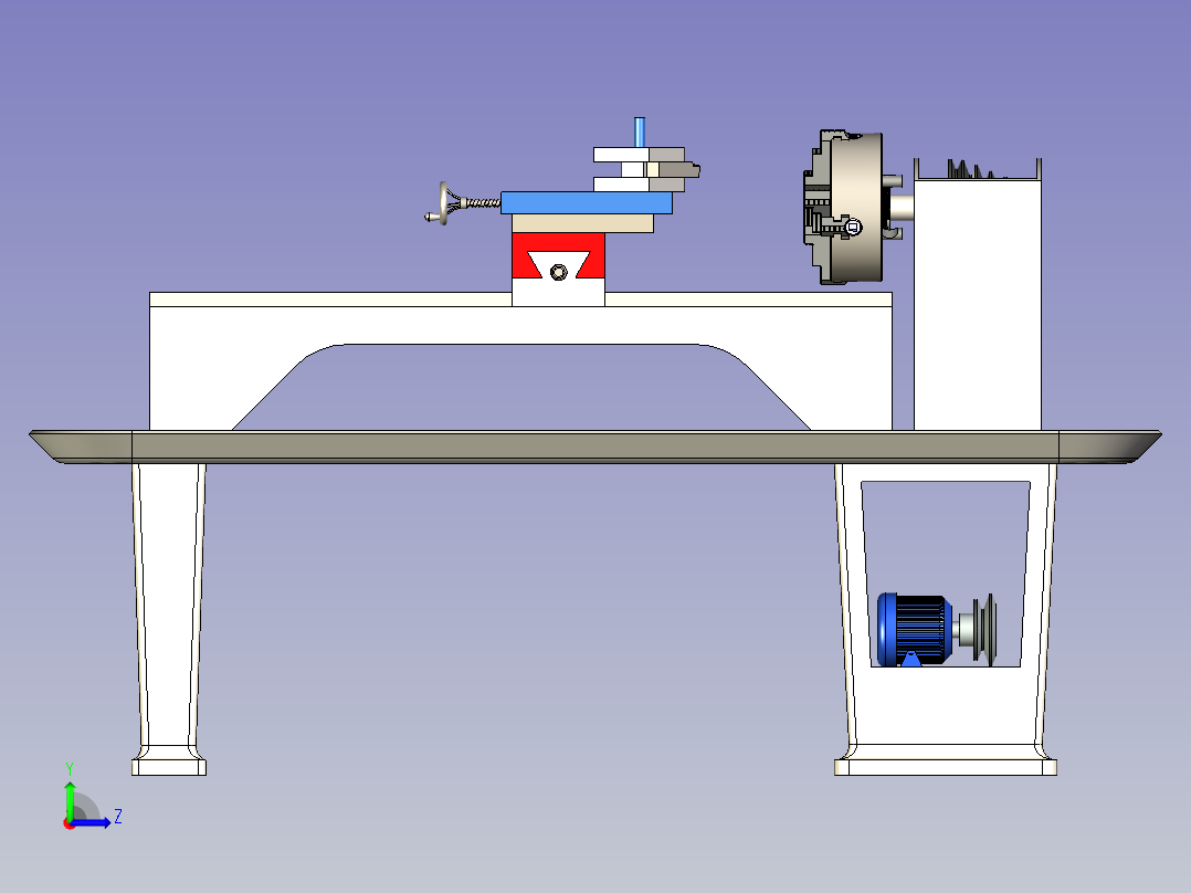 车床Lianxi模型3D图纸左视图