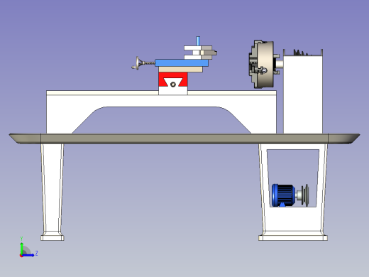 车床Lianxi模型3D图纸左视缩略图