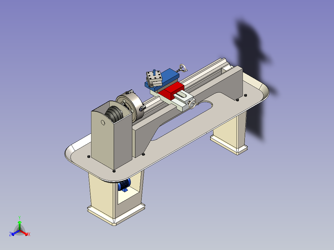车床Lianxi模型3D图纸正等轴测图