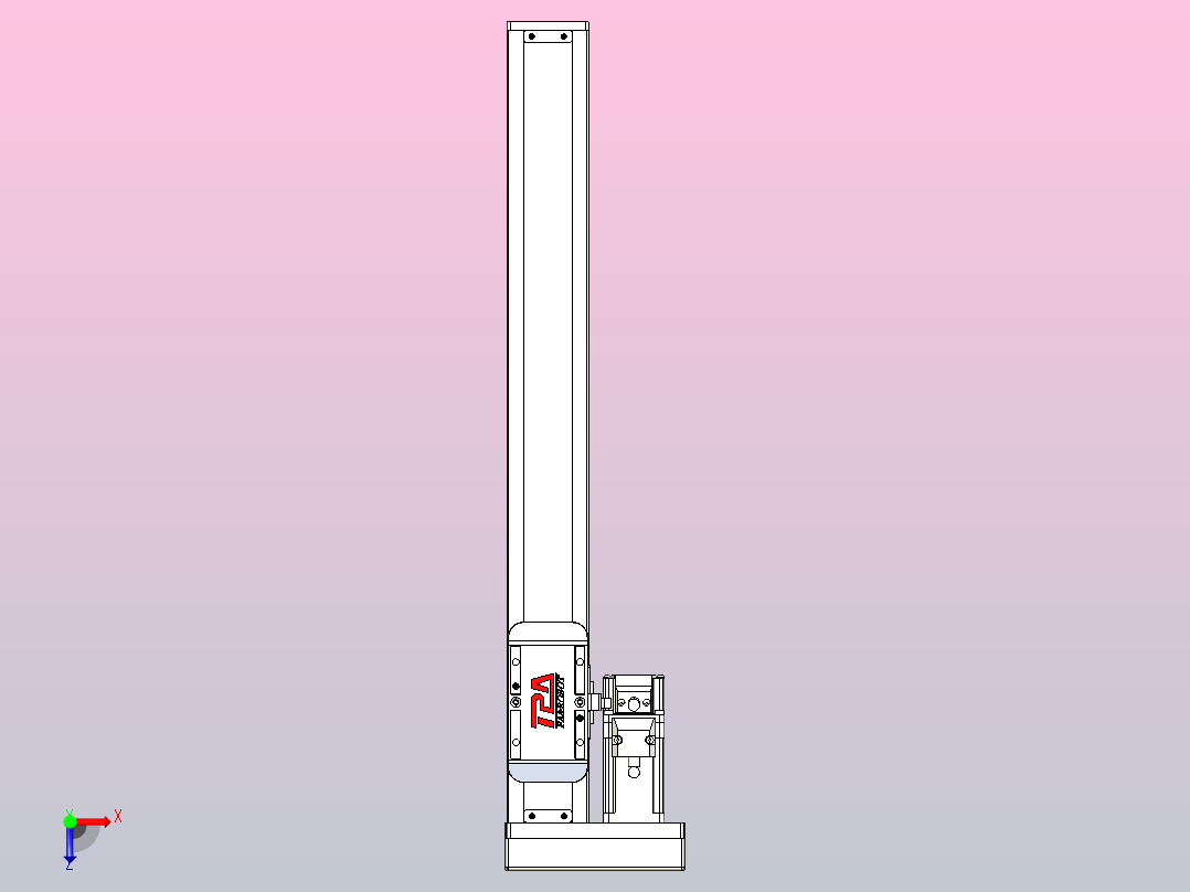 滚珠丝杠直线轴带导轨全封闭TPA-HCR-50S-1210C-L340-MR-Y-P10-N3俯视图